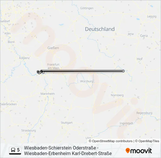 5 Bus Line Map