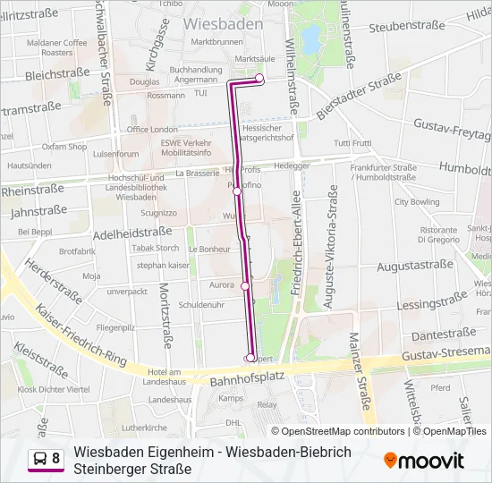 8 Bus Line Map