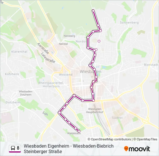 8 Bus Line Map