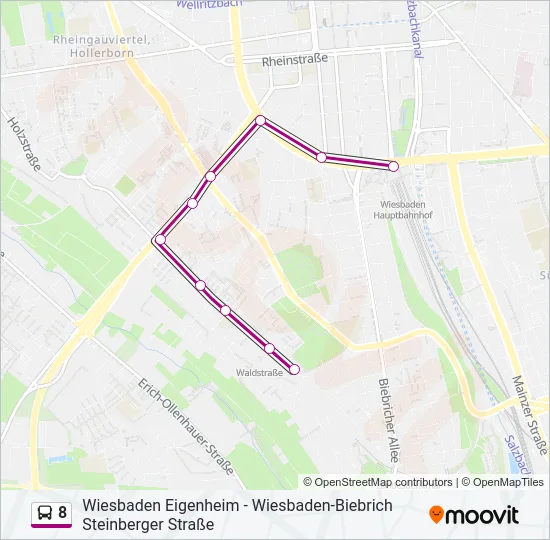 8 Bus Line Map
