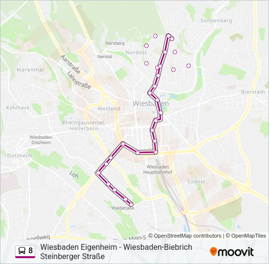 8 Bus Line Map