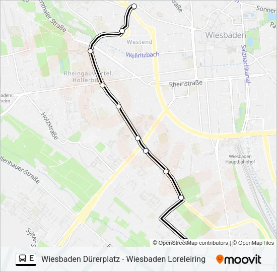 E Bus Line Map
