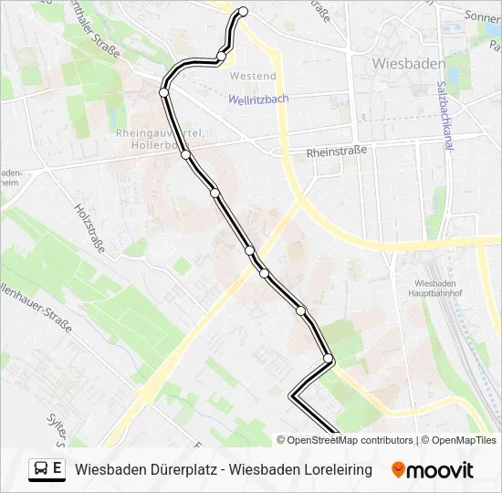 E Bus Line Map