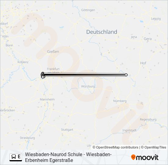 E Bus Line Map