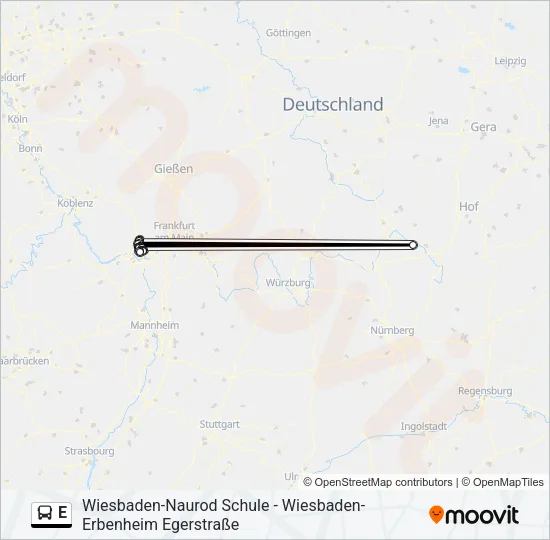E Bus Line Map