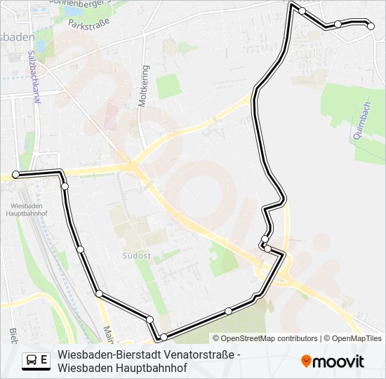 E Bus Line Map
