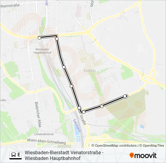 E Bus Line Map