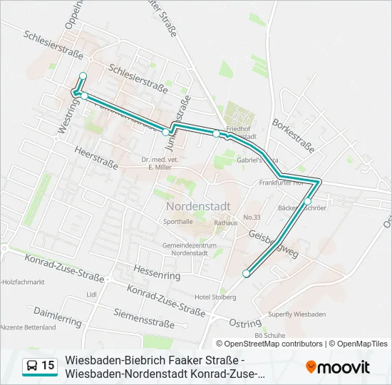 15 Bus Line Map