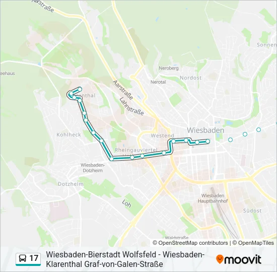 17 Bus Line Map