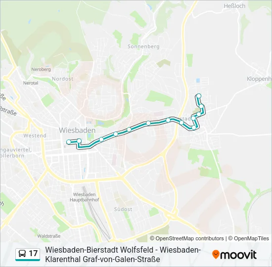 17 Bus Line Map