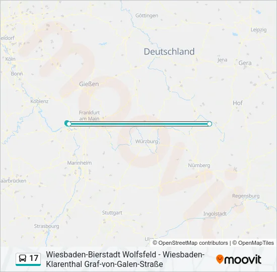 17 Bus Line Map