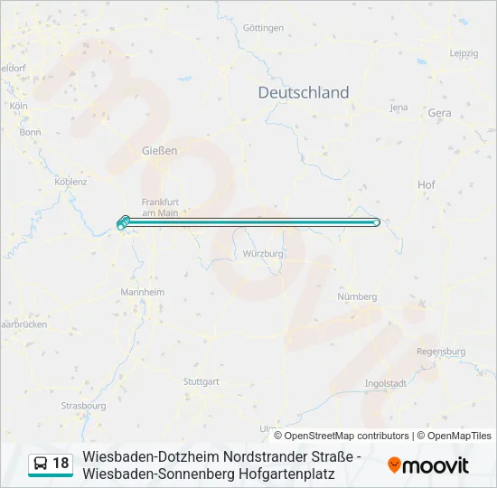 18 Bus Line Map