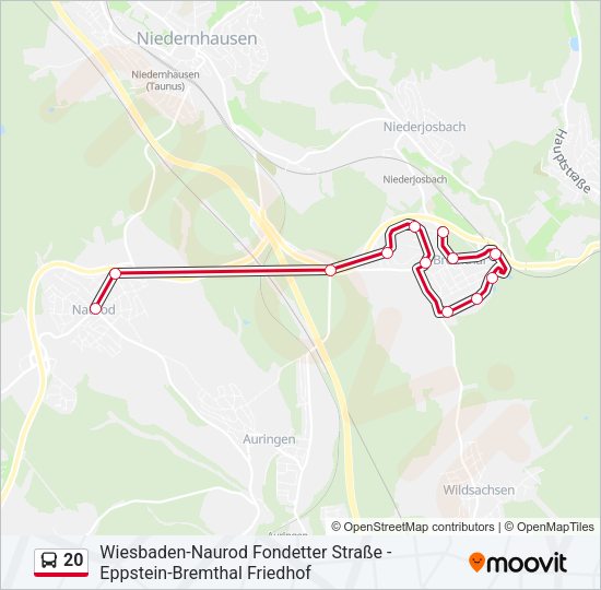 20 Bus Line Map