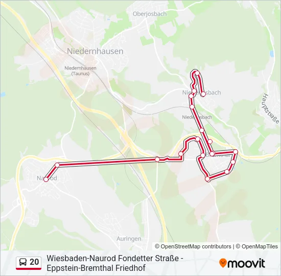 20 Bus Line Map