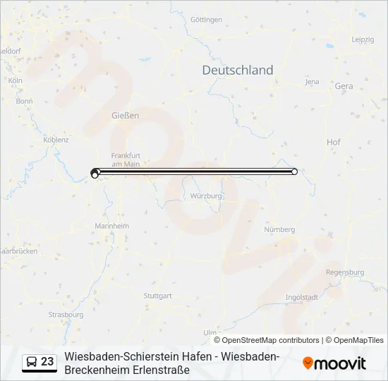 23 Bus Line Map