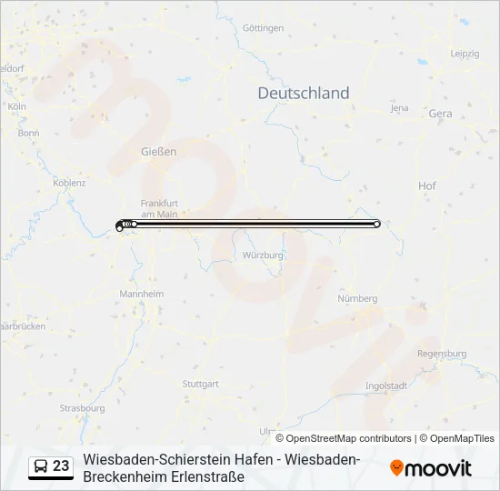 23 Bus Line Map