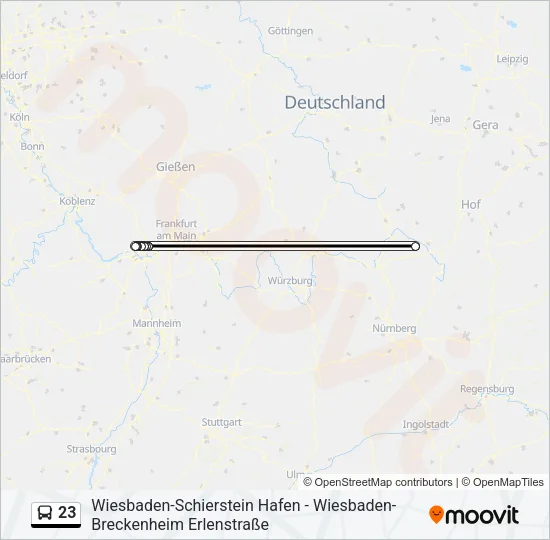 23 Bus Line Map