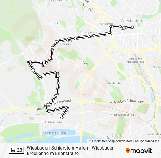 23 Bus Line Map