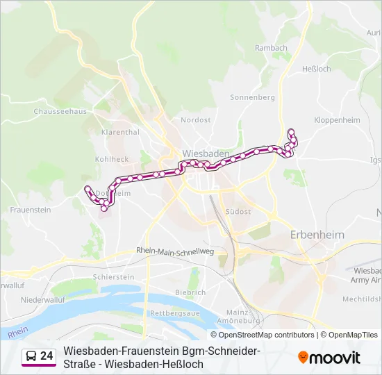 24 Bus Line Map