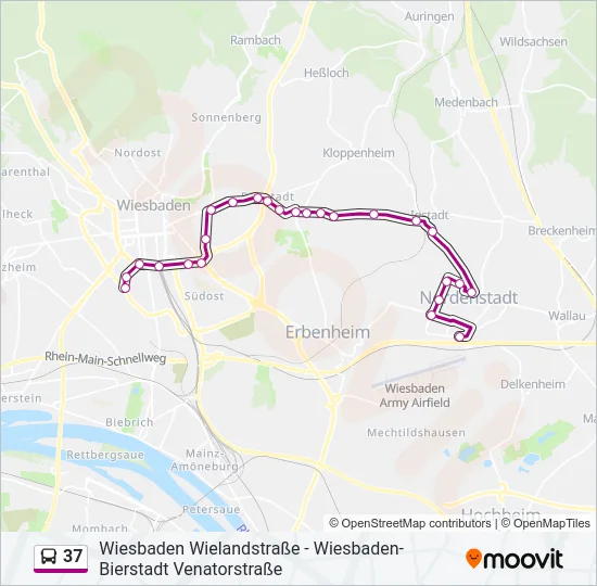 37 Bus Line Map