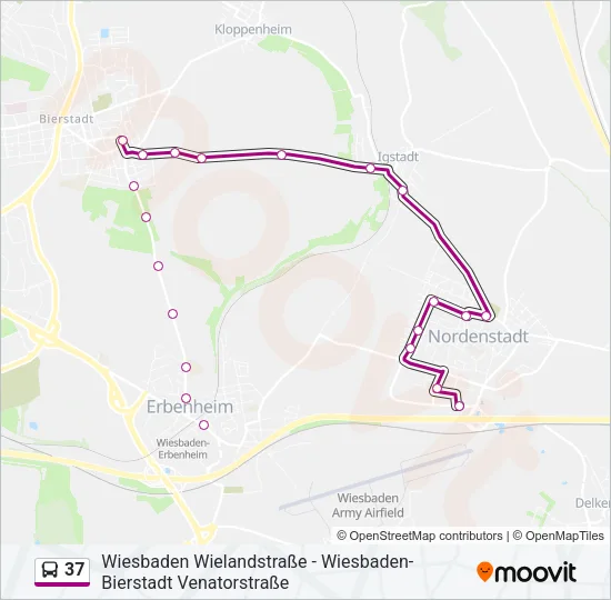 37 Bus Line Map