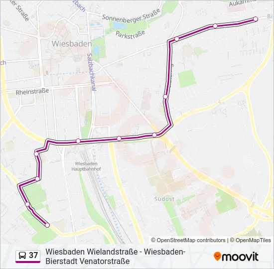 37 Bus Line Map