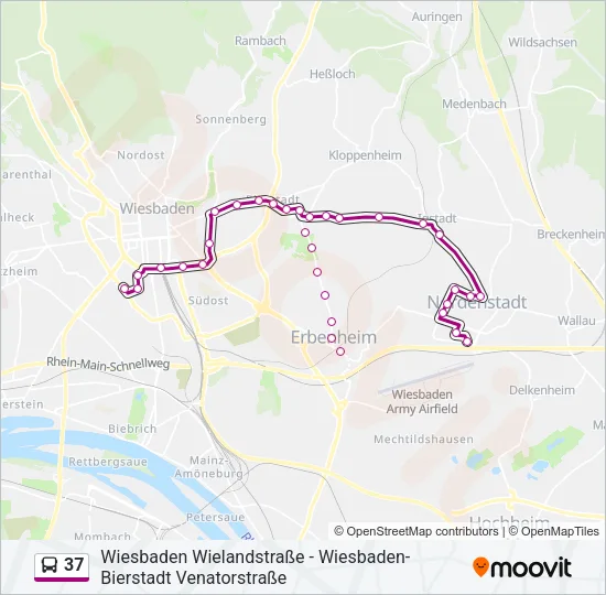37 Bus Line Map