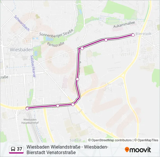 37 Bus Line Map