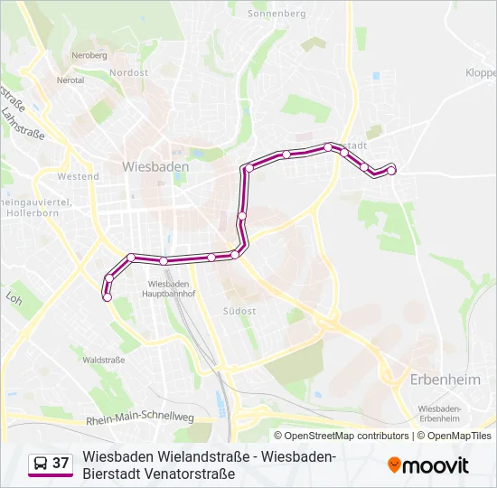 37 Bus Line Map