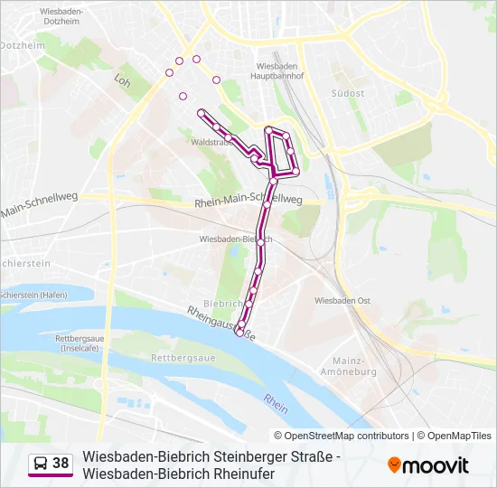 38 Bus Line Map