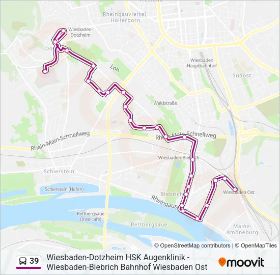 39 Bus Line Map