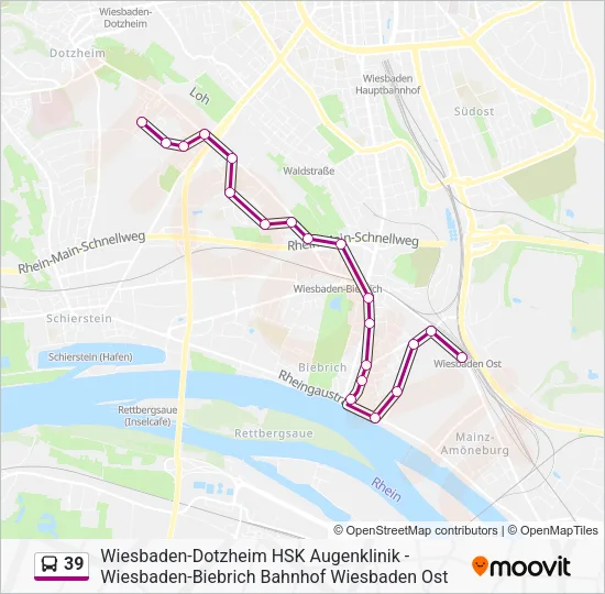 39 Bus Line Map