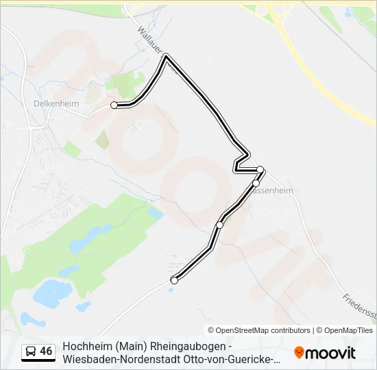 46 Bus Line Map