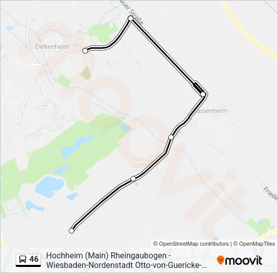 46 Bus Line Map