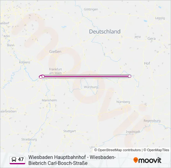 47 Bus Line Map