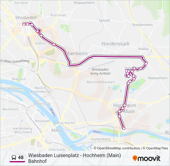 48 Bus Line Map