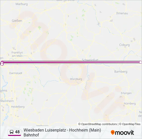 48 Bus Line Map