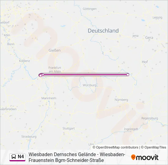 N4 Bus Line Map