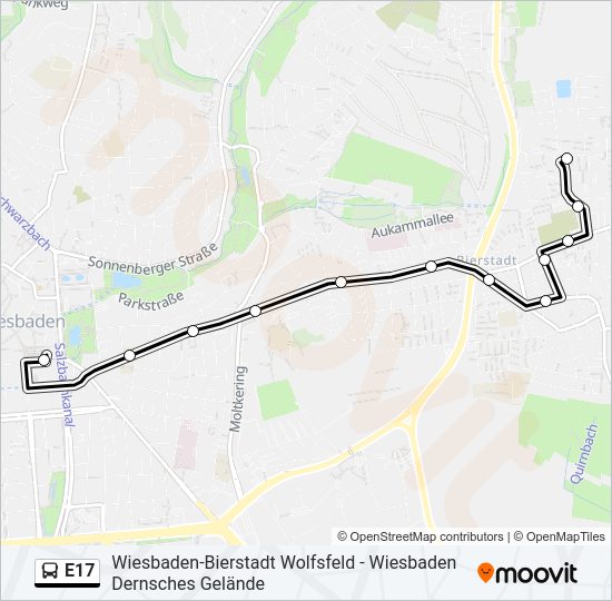E17 Bus Line Map