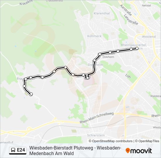 E24 Bus Line Map