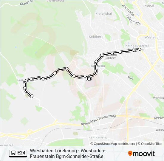E24 Bus Line Map