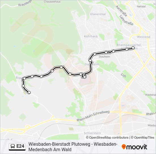 E24 Bus Line Map