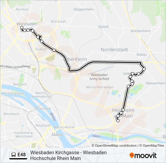 E48 Bus Line Map
