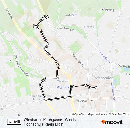 E48 Bus Line Map