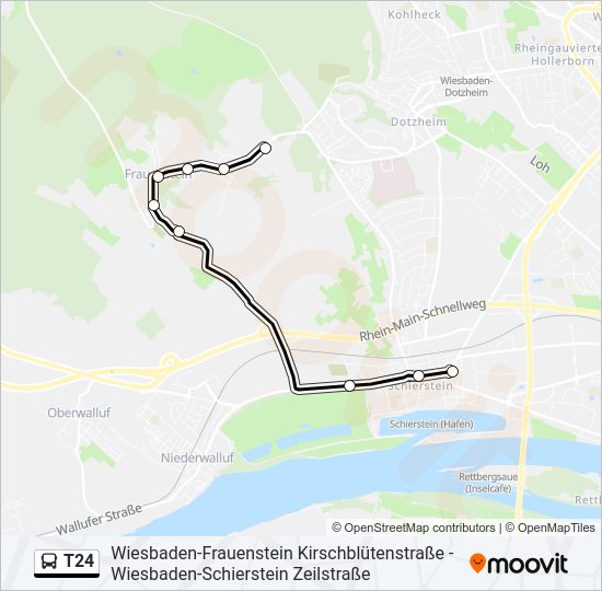 T24 Bus Line Map