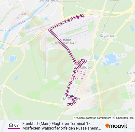 67 Bus Line Map