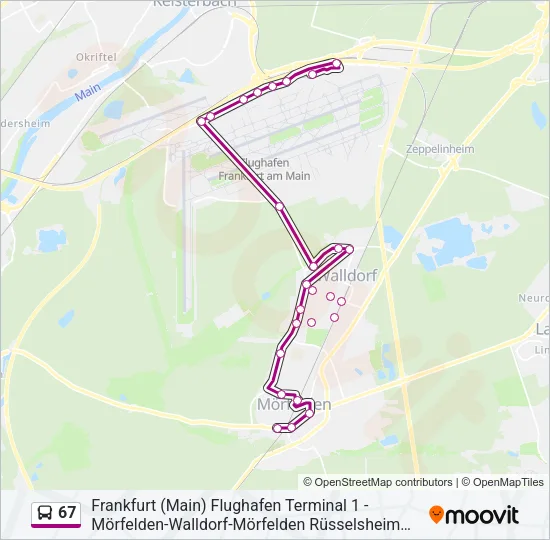67 Bus Line Map