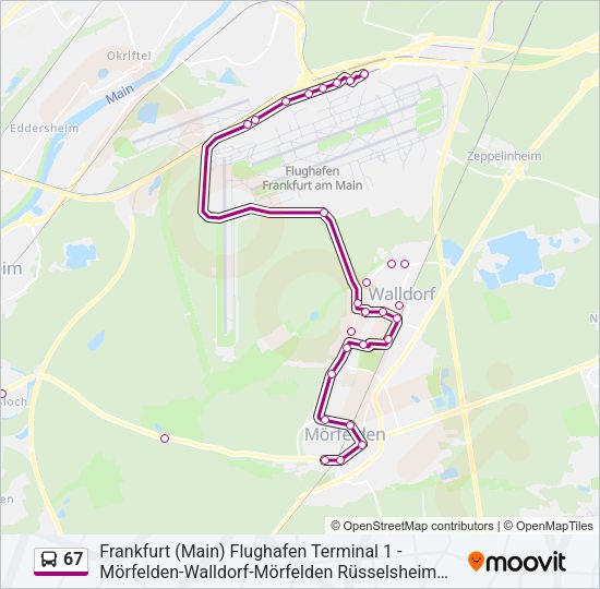 67 Bus Line Map