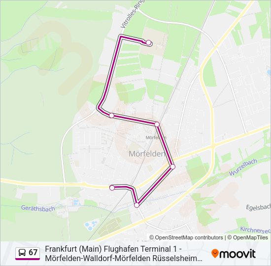 67 Bus Line Map