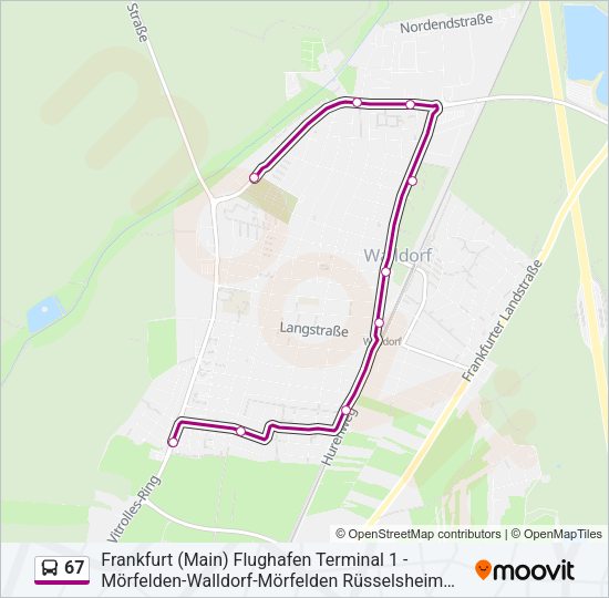 67 Bus Line Map